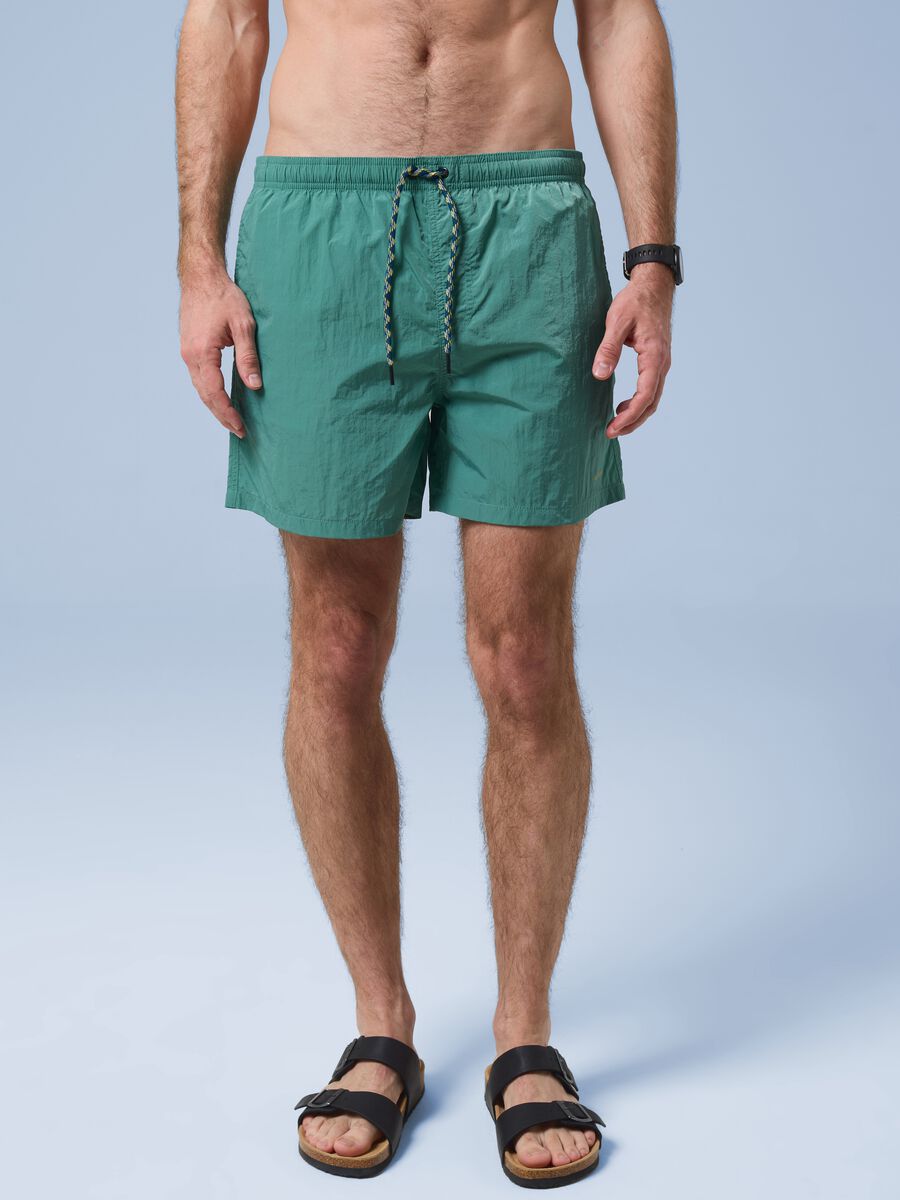 ALTAVIA SAILNG green boxer swim shorts with elasticated waistband_1