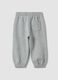 Grey marl jogger trousers in pure organic cotton_1