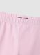 Pink slim fit stretch cotton leggings for girls_3