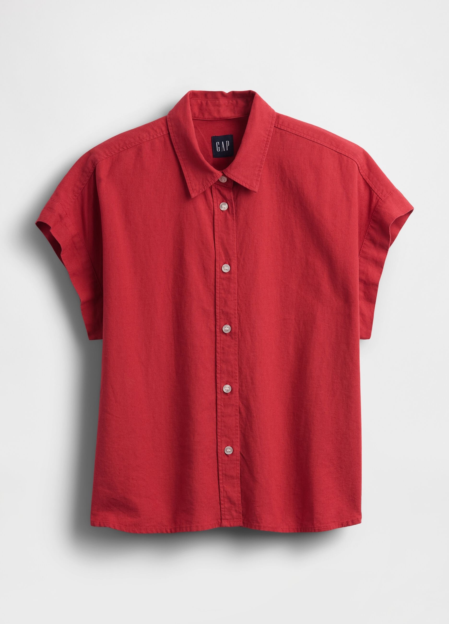 Linen-blend shirt
