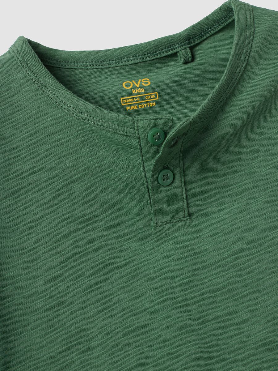 Camiseta de tirantes verde de algod&oacute;n puro con botones_2