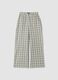 Multicolour Checked Pure Cotton Wide Leg Chino Trousers_4