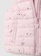Pink regular fit mix gilet with zip and hood for girls_3
