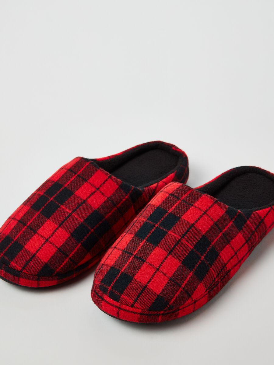 Tartan pattern slippers_1