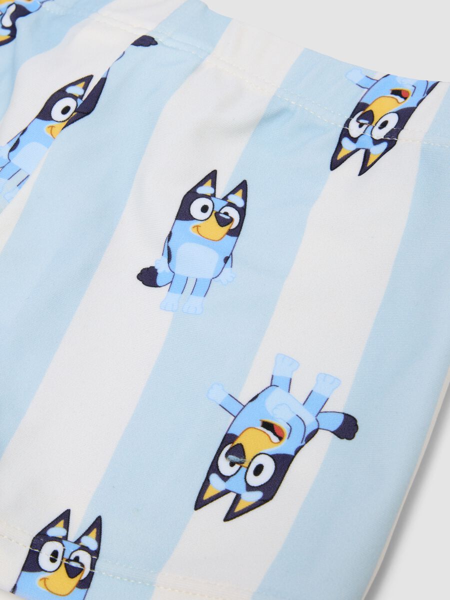 Blue printed swim trunks for boys_3