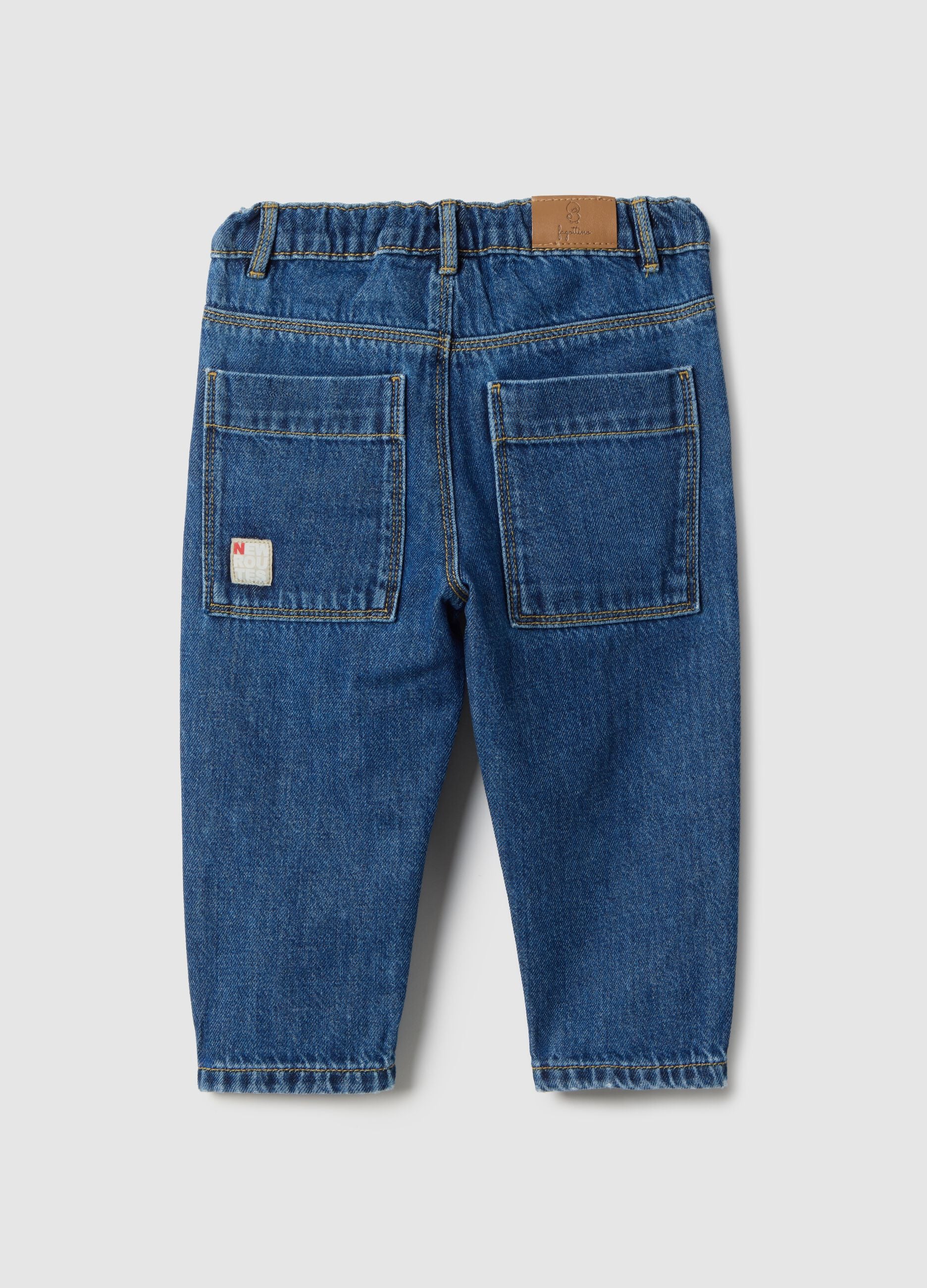 Jungen Regular Fit Hose aus reiner Baumwolle in Blau Denim
