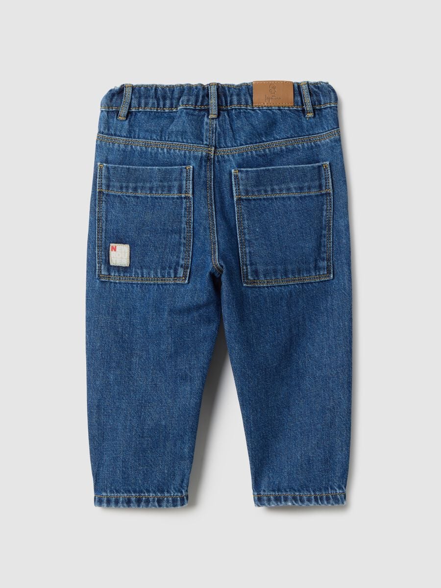 Jungen Regular Fit Hose aus reiner Baumwolle in Blau Denim_1