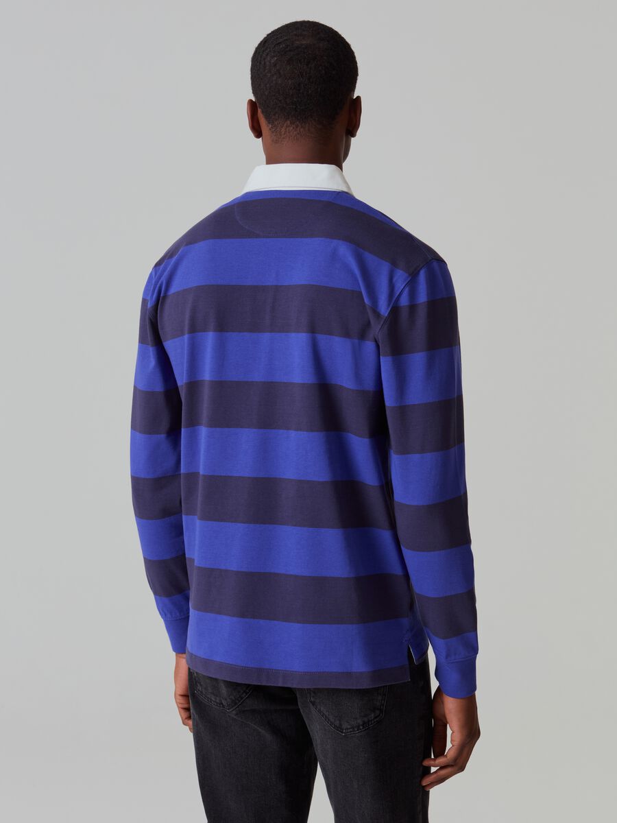 Striped polo shirt with long sleeves_1