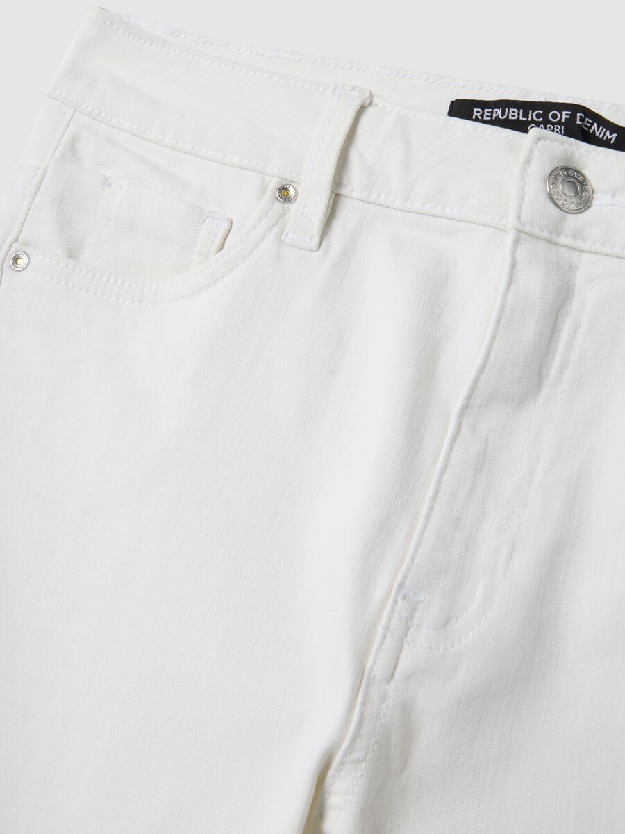 Skinny jeans in white stretch cotton blend_5