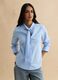 Pure cotton light blue regular fit shirt with bow collar_0