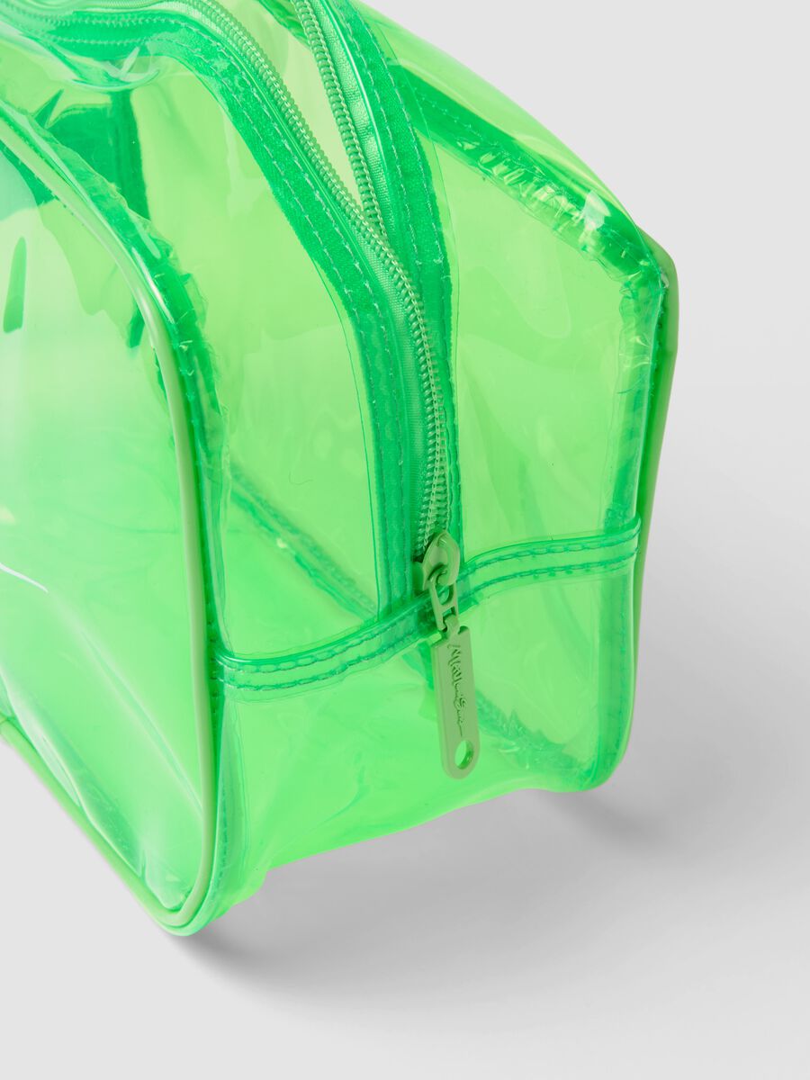 Green toiletry bag with zip closure_2