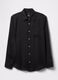 Black shirt with long sleeves in linen_3