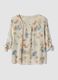 Beige floral long-sleeve blouse, regular fit_0