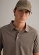 Brown short-sleeve polo in pure cotton, regular fit_0