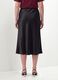 Schwarzer Satin-Midirock aus Stretchmaterial_2