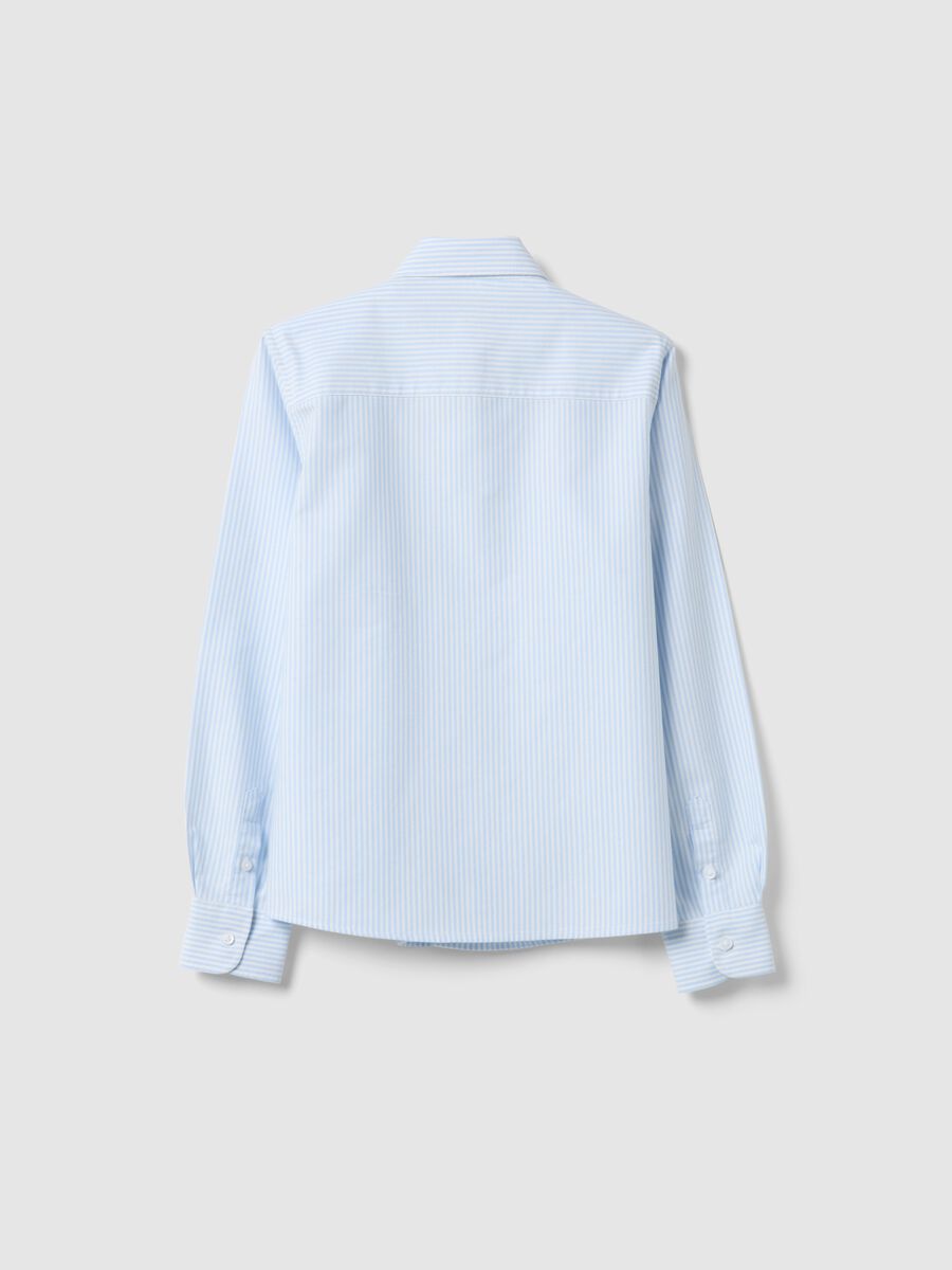 Boys' multicoloured stripe pure cotton shirt, regular fit_4