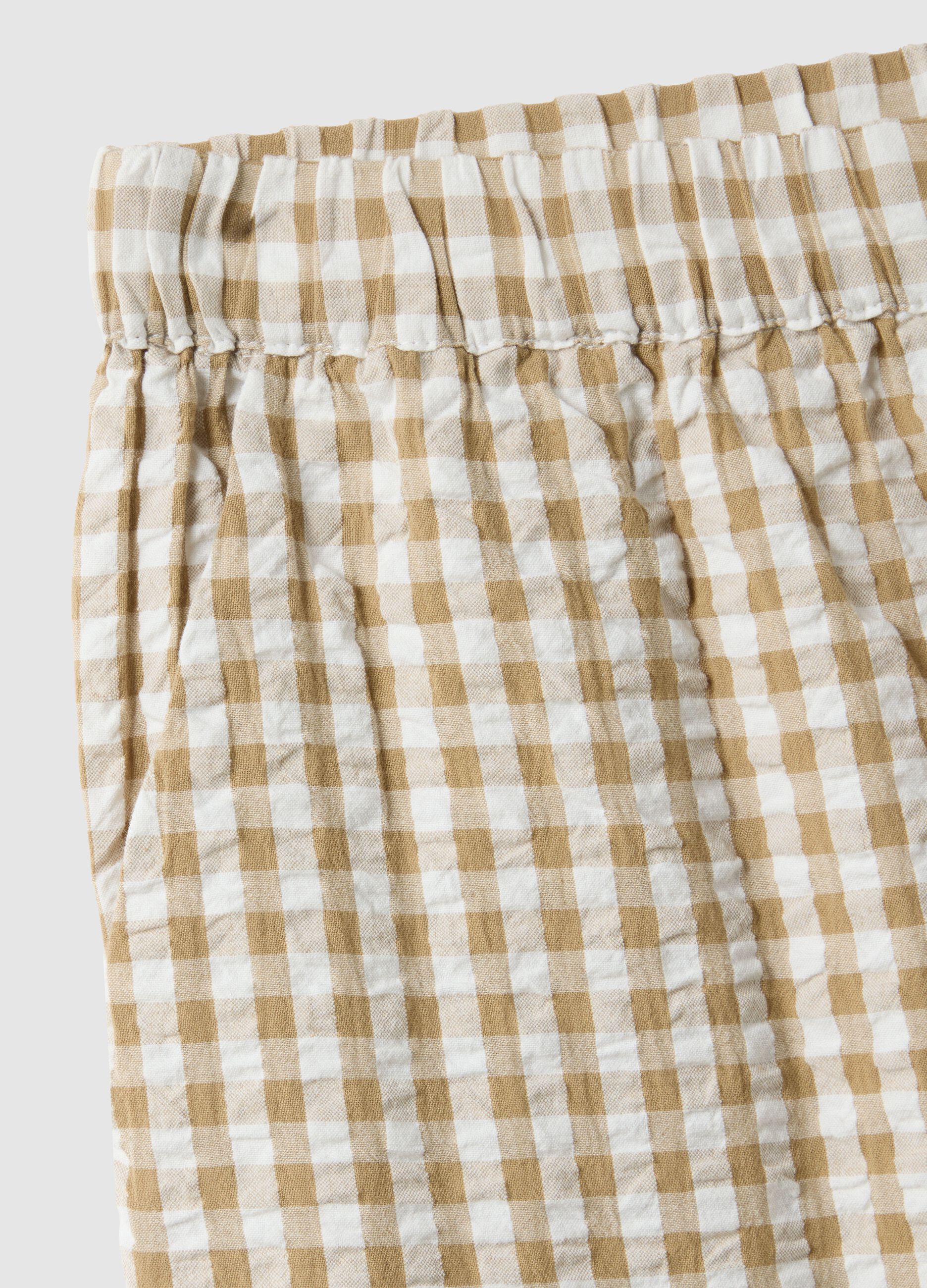 Multicolour check pure cotton pyjama trousers regular fit