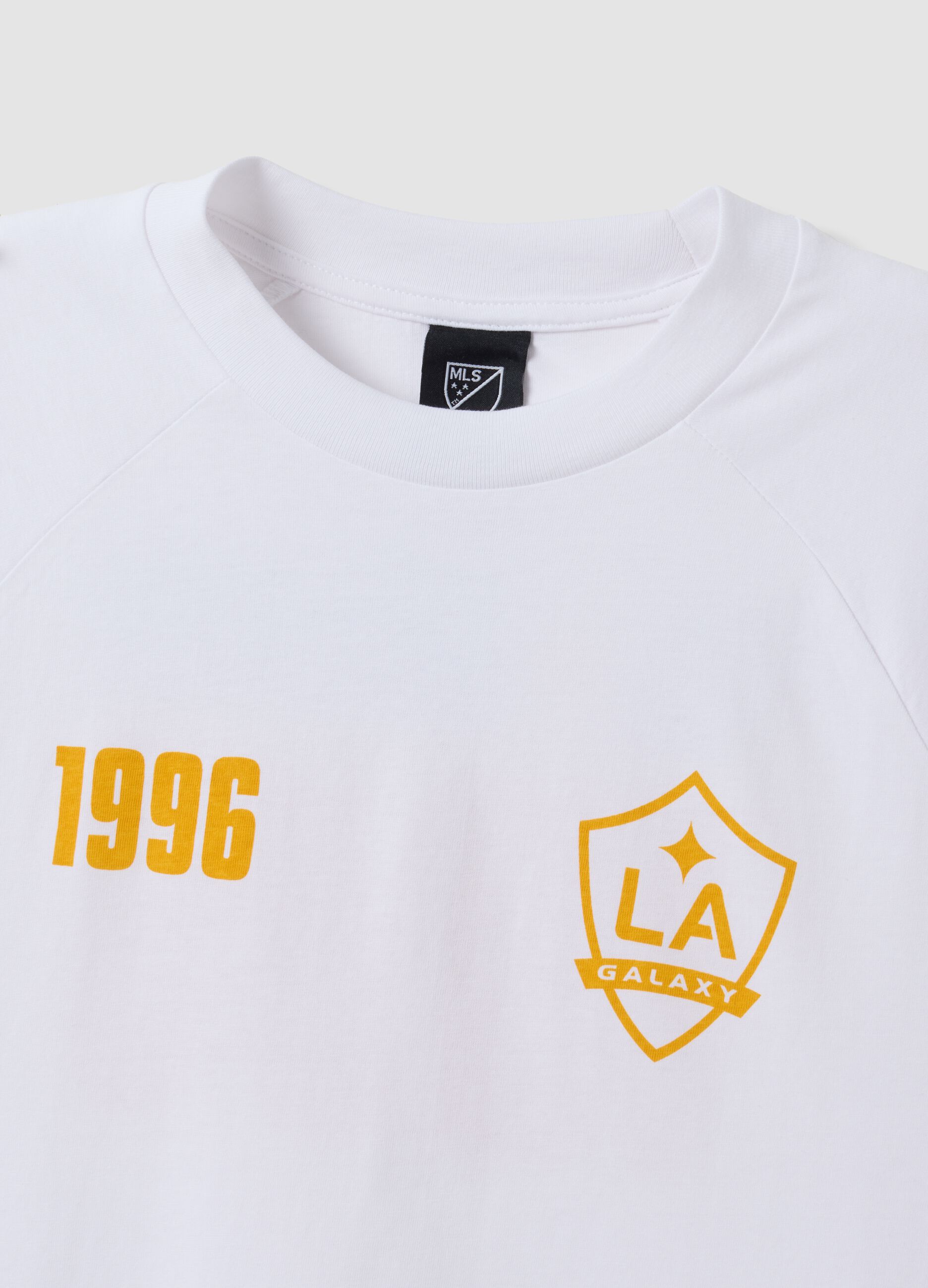 Wei&szlig;es T-Shirt aus reiner Baumwolle mit LA-Galaxy-Print