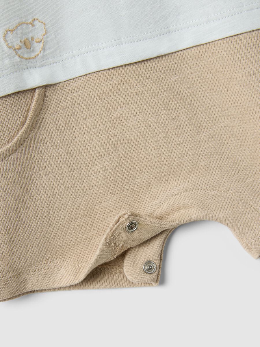 Multicolour pure cotton baby romper with embroidery_2