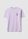 Purple pure cotton regular fit T-shirt with print_4
