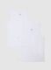 Twin pack of white crew neck vests in pure cotton regular fit_4