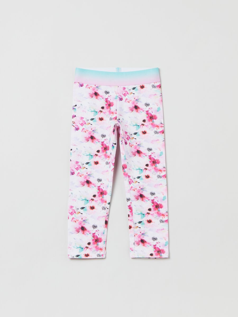 Leggings with floral print_0