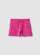 Rosa Shorts aus reiner Bio-Baumwolle f&uuml;r M&auml;dchen mit elastischem Bund_3