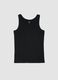 Schwarzes Tanktop aus reiner Supima-Baumwolle, Regular Fit_0