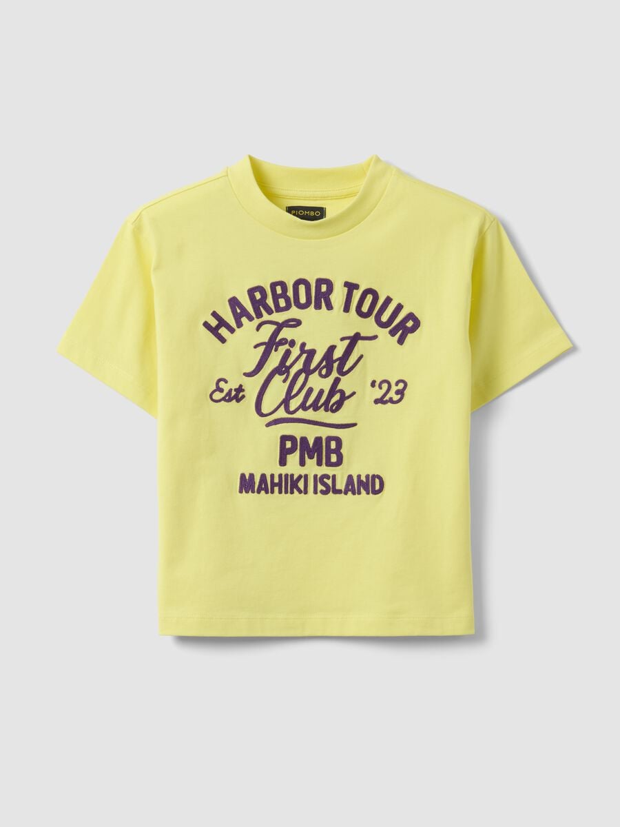 Boys&rsquo; pure cotton yellow oversized T-shirt_3