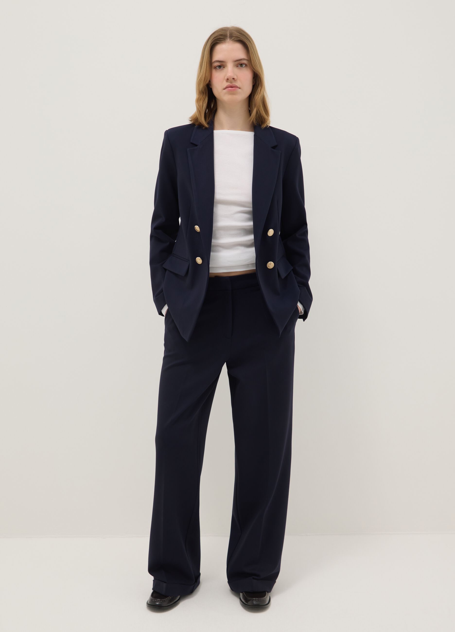 Blue Slim Fit Chino Trousers