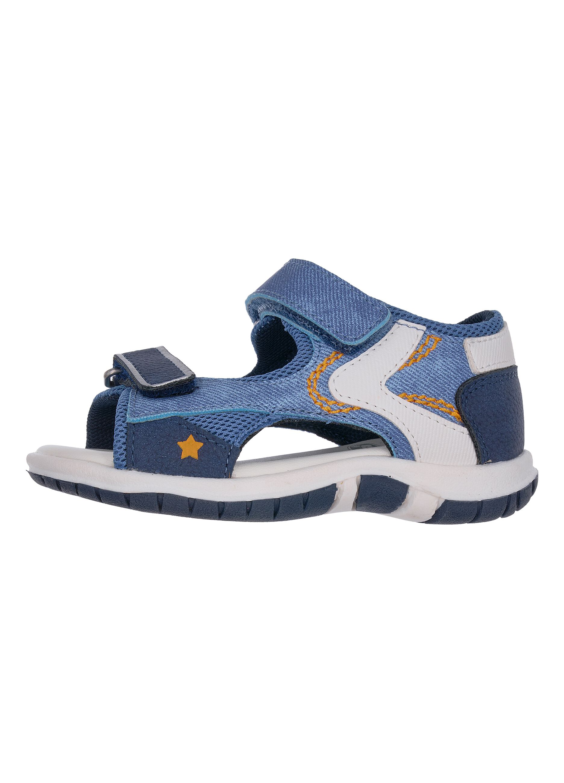 Multicolour sandals with hook-and-loop closure for children