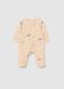 Beige baby girl jumpsuit with Harry Potter print_0