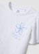 Girls&rsquo; white pure cotton T-shirt with ruffles and rhinestones_2