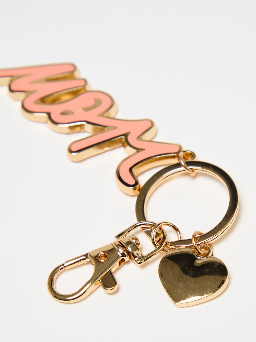 Keyring with enamel lettering and heart_2