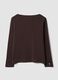 Brown pure cotton regular-fit crew-neck T-shirt_2