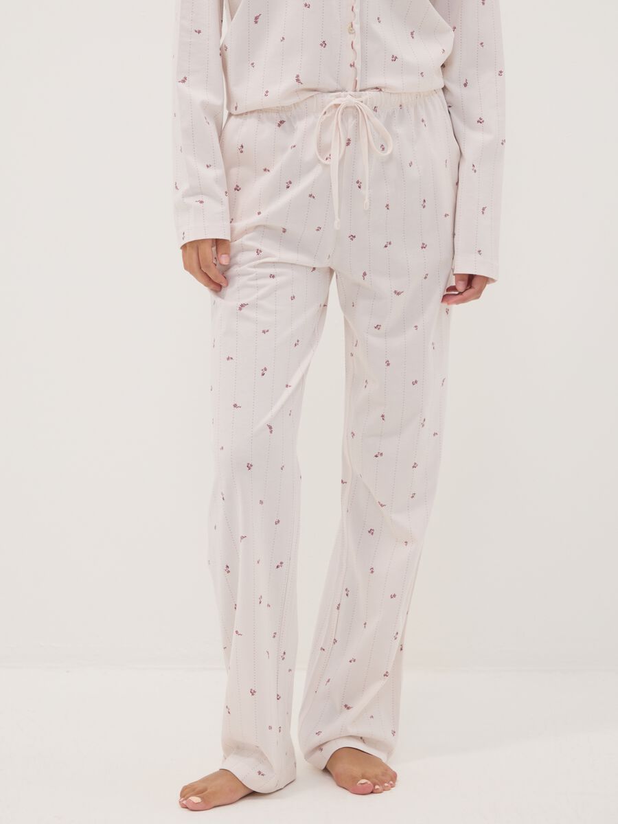 Pink pure organic cotton crew-neck pyjamas_2