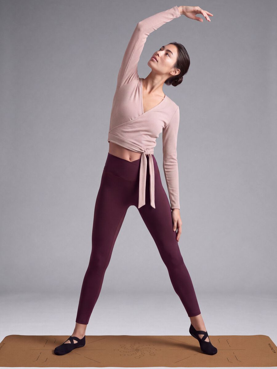 Violette Slim-Leggings aus Stretchmaterial mit Regular-Bund &ndash; ALTAVIA STUDIO_0