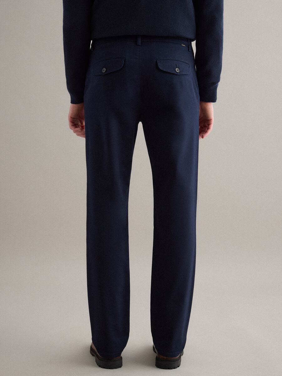 Slim fit blue stretch cotton chinos_2