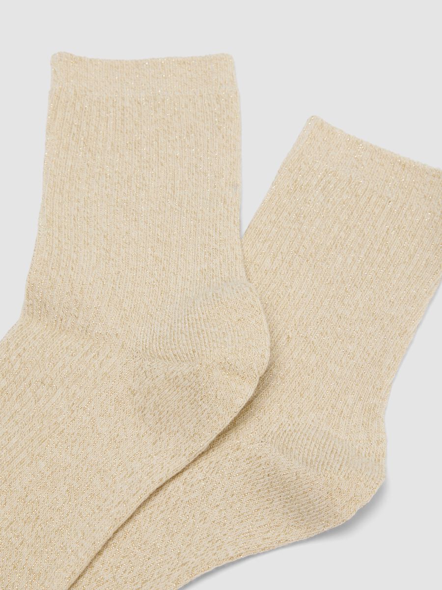 2er-Pack beige Socken aus elastischer Bio-Baumwolle_1