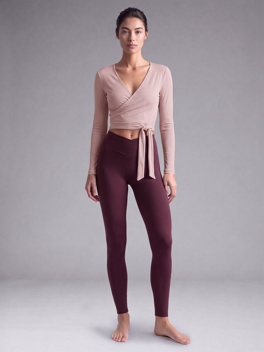 Violette Slim-Leggings aus Stretchmaterial mit Regular-Bund &ndash; ALTAVIA STUDIO_1