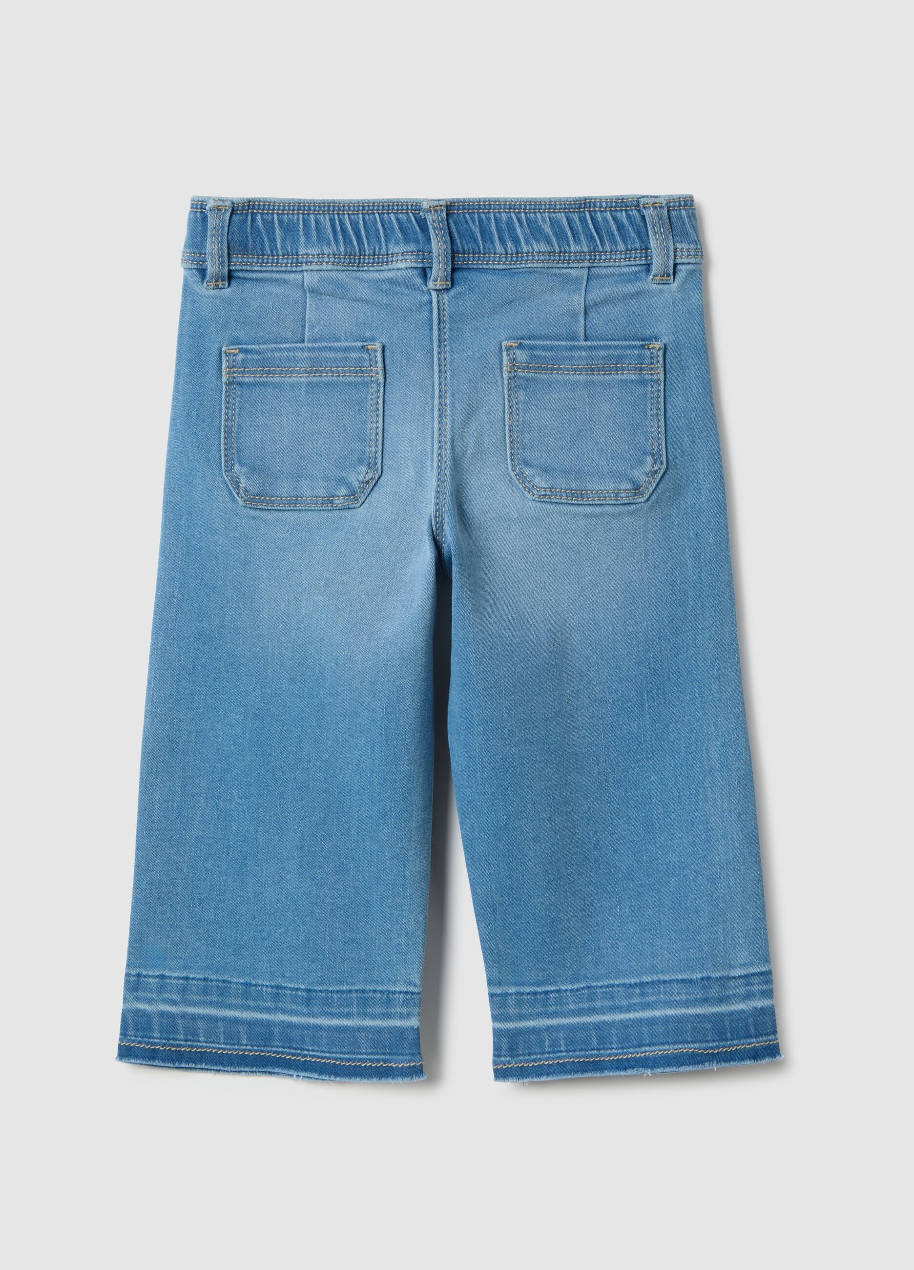 Kleinkind-Baumwollmixhose in Blau, regul&auml;re Passform