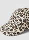 Beige Cap aus elastischer Baumwolle mit Animal-Print_2
