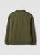 Green stretch polo-collar sweatshirt in a relaxed fit_2