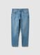 Regular fit blue pure cotton denim jeans_4