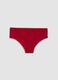 Red stretch modal hipster briefs with lace_1