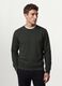 Black crew-neck sweatshirt in cotton blend, regular fit_0