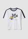 Wei&szlig;es Oversize-T-Shirt aus Stretch-Baumwolle mit Minions-Print f&uuml;r Jungen_0
