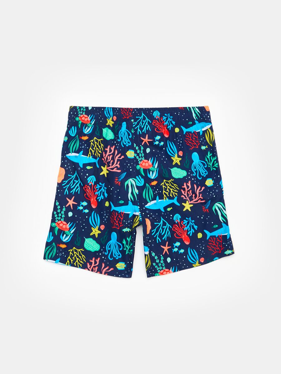 Swimming trunks with sea bed print_1