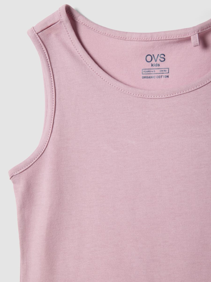 Girls&rsquo; pink sleeveless pure cotton dress, regular fit_2