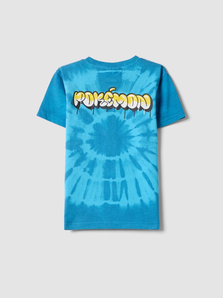 Blue pure cotton regular fit kids' t-shirt with Pikachu_1